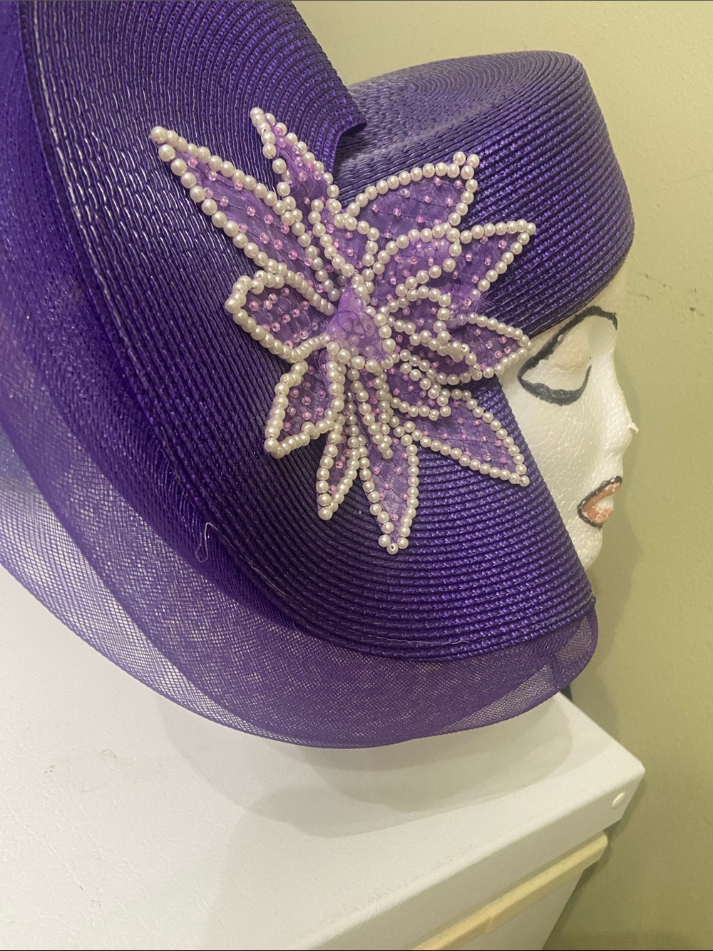 Cute Purple Church Hat / Dress Hat - Picture 5 of 6